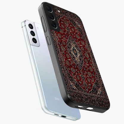Heritage Carpet Royale Glass Case displayed in angled mockup highlighting intricate royal carpet design with heritage aesthetic.