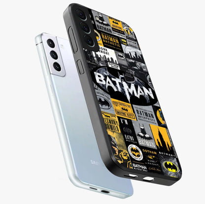 Knight Gotham Rise Glass Case displayed in angled mockup highlighting powerful knight silhouette design with dramatic aesthetic.
