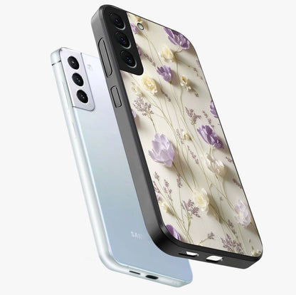 Lilac Breeze Harmony Glass Case displayed in angled mockup highlighting calm lilac breeze design with soothing aesthetic style.