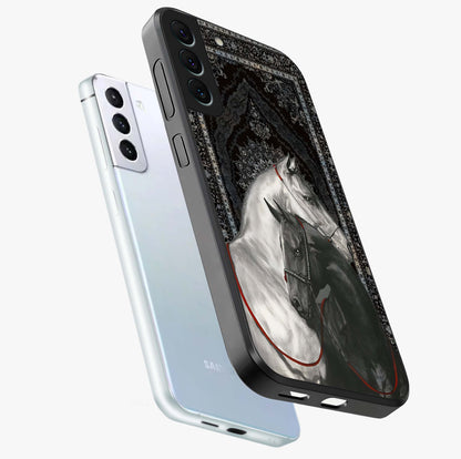 Majestic Ride Legacy Glass Case displayed in angled mockup highlighting sleek vehicle design with bold racing aesthetic.