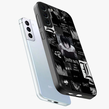 Midnight Chaos Mind Glass Case displayed in angled mockup highlighting chaotic artistic design with dramatic midnight aesthetic.