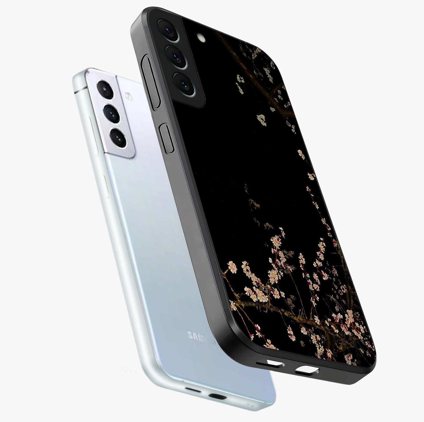 Petal Moon Light With Custom Name Glass Case displayed in angled mockup highlighting delicate petal design with custom name feature.
