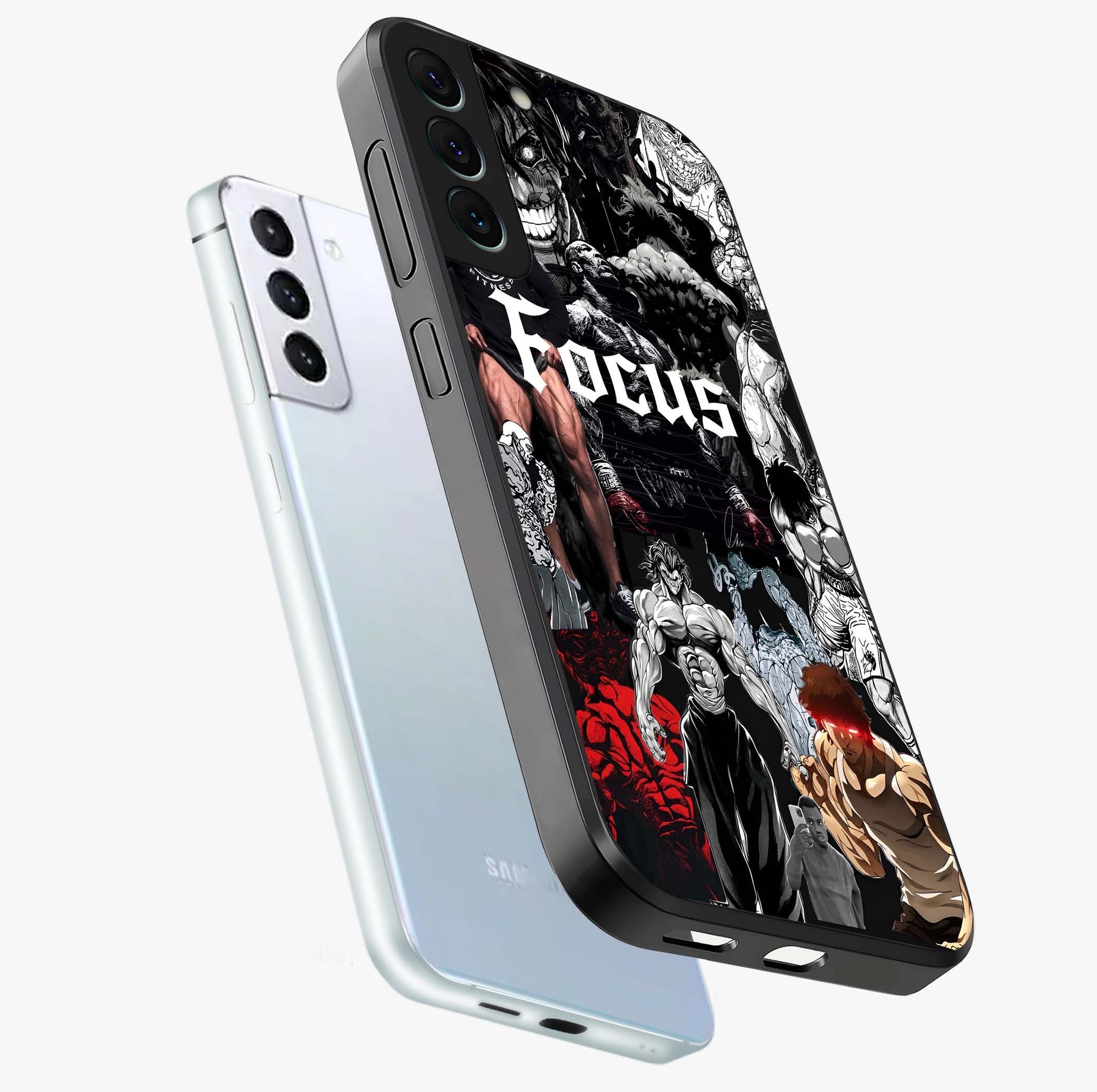 Relentless Power Focus Glass Case displayed in angled mockup highlighting bold statement design with modern aesthetic style.