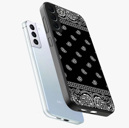 Retro Rebel Threads Glass Case displayed in angled mockup highlighting retro inspired graphic design with rebellious aesthetic.