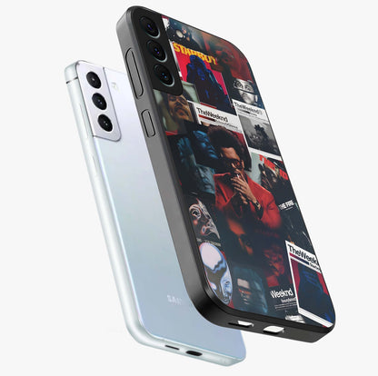 The Weeknd Glass Case displayed in angled mockup highlighting stylish pop culture inspired design with modern aesthetic.