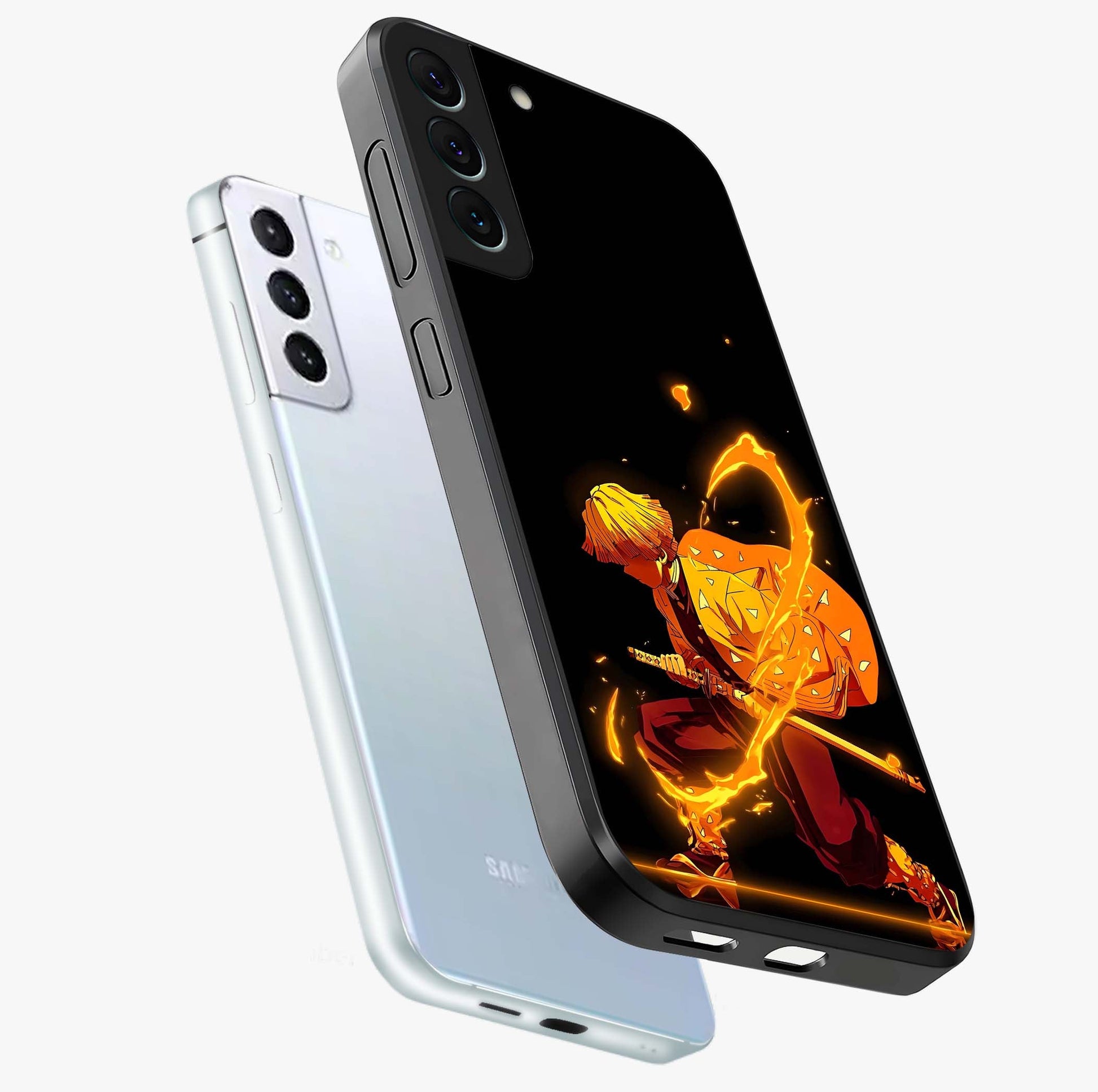Thunder Flame Execution Glass Case displayed in angled mockup highlighting dramatic fire themed design with intense fantasy aesthetic.