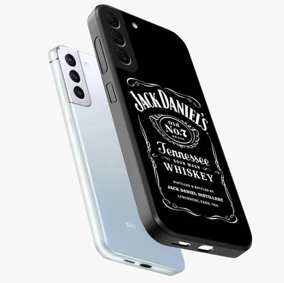 Vintage Whiskey Heritage Glass Case displayed in angled mockup highlighting retro beverage themed design with heritage aesthetic.