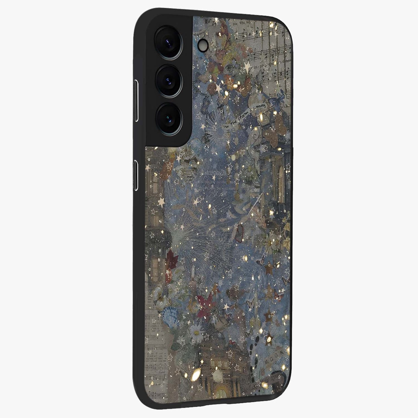Aesthetic Astrolophia Glass Case upright view showcasing soft aesthetic theme with stylish modern look.