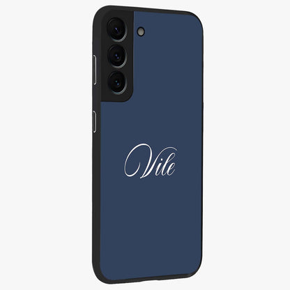 Blue Vintage Floral Pattern Glass Case displayed in angled mockup highlighting classic blue floral pattern and retro aesthetic design.