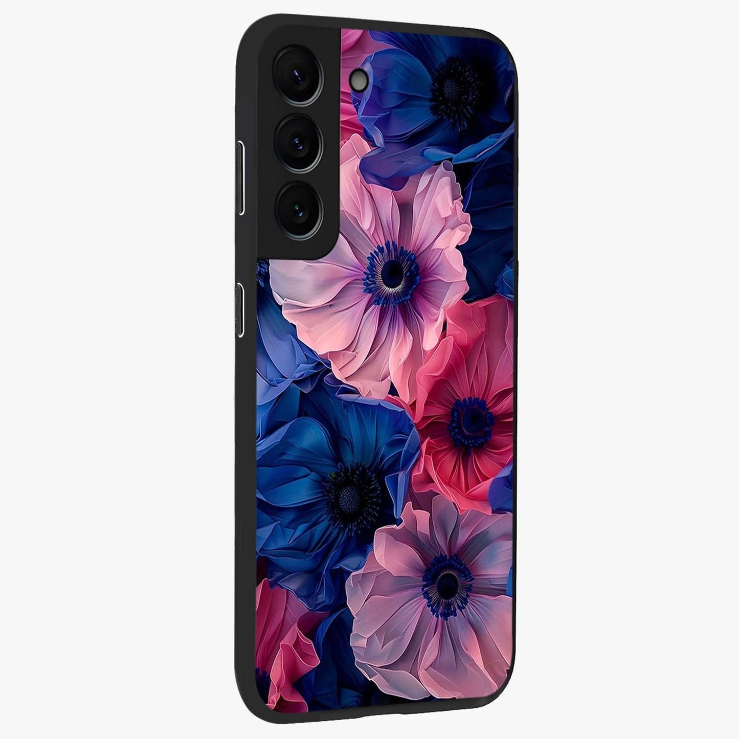 Flower Paper Art Pattern Glass Case upright view showcasing decorative paper floral artwork with creative craft style.
