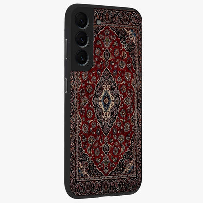 Heritage Carpet Royale Glass Case upright view showcasing detailed ornamental artwork with luxurious traditional theme.