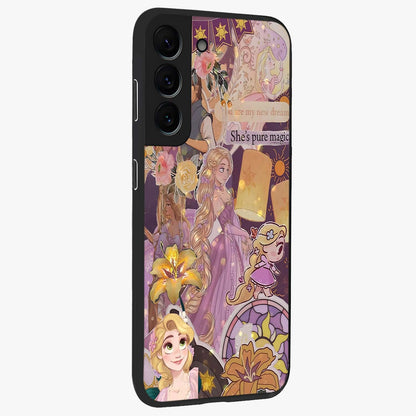 Magical Tangled Dream Glass Case upright view showcasing enchanting artistic artwork with dreamy fantasy theme.