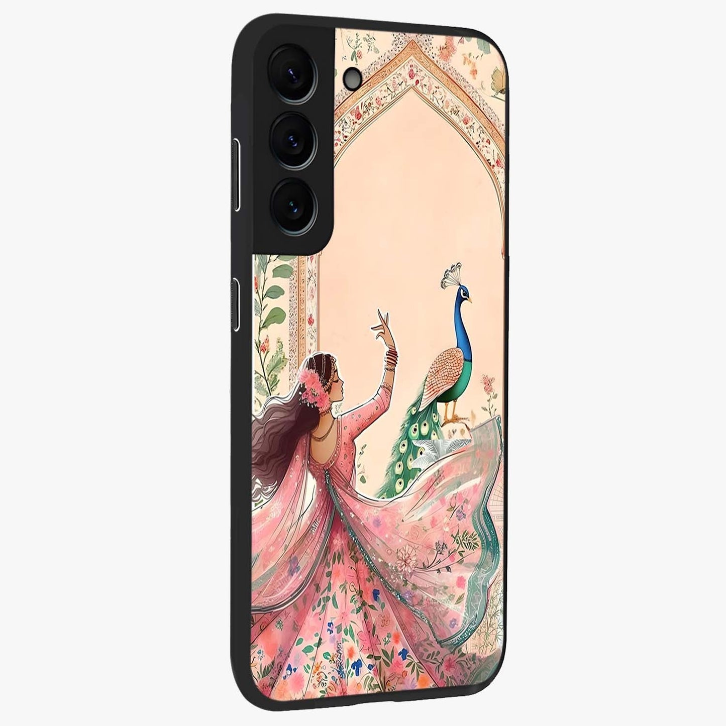 Royal Grace Muse Glass Case upright view showcasing stylish artistic artwork with sophisticated royal theme.