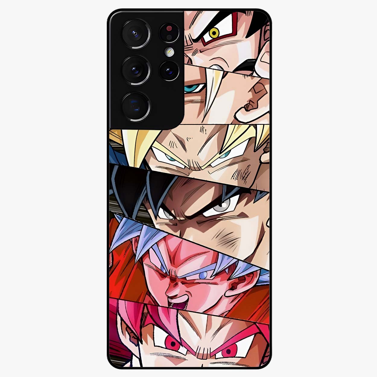 Anime Character Glass Case showing flat back view with vibrant anime artwork and glossy glass finish.