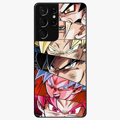 Anime Character Glass Case showing flat back view with vibrant anime artwork and glossy glass finish.
