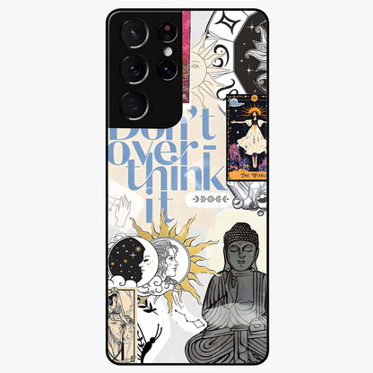 Ethereal Thoughts Glass Case showing flat back view with dreamy artistic artwork and glossy glass finish.