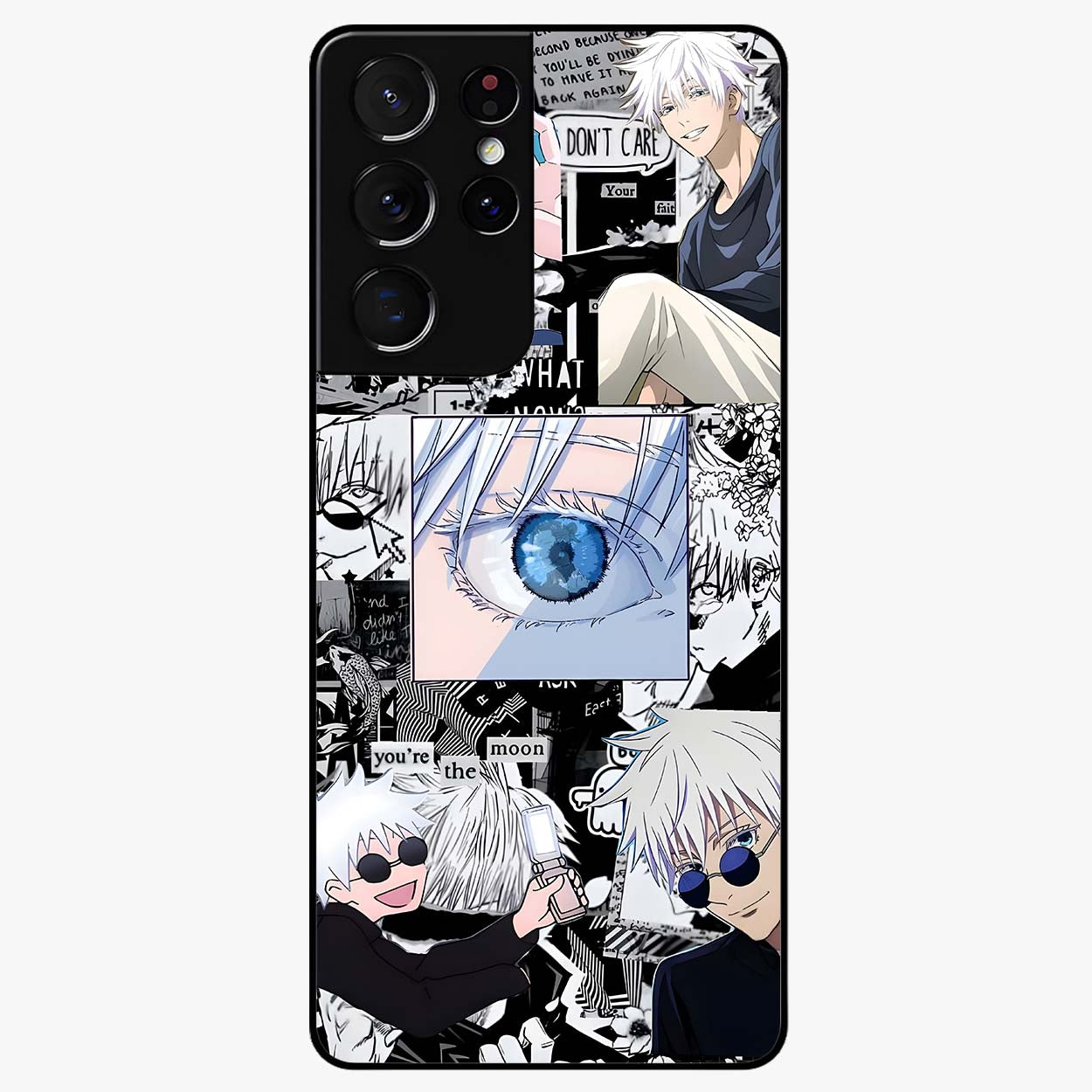 Infinity Sorcerer Chaos Glass Case showing flat back view with mystical sorcerer themed artwork and glossy glass finish.
