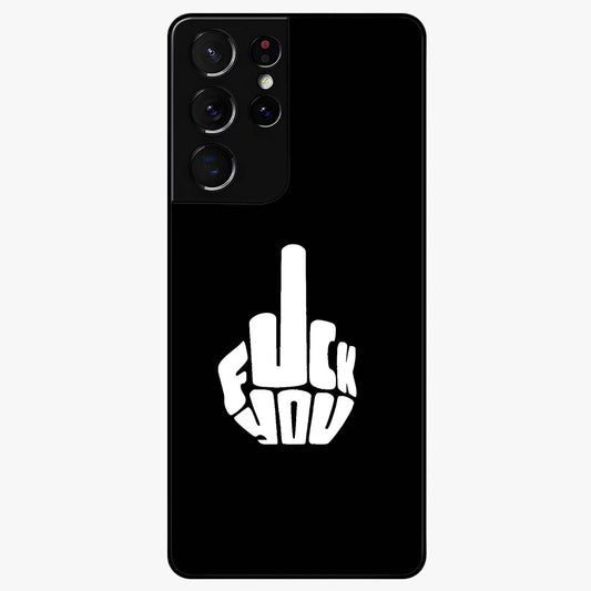 Rebel Mode On Glass Case showing flat back view with bold rebellious typography artwork and glossy glass finish.