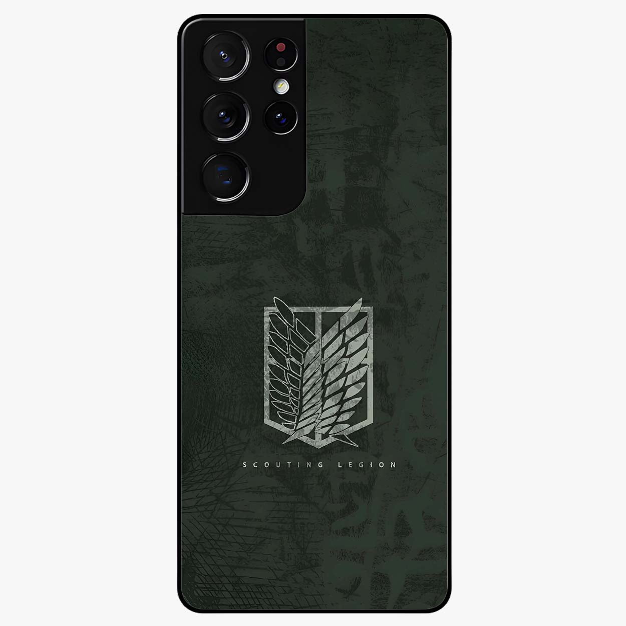 Wings Of Freedom Glass Case showing flat back view with symbolic wings artwork and glossy glass finish.