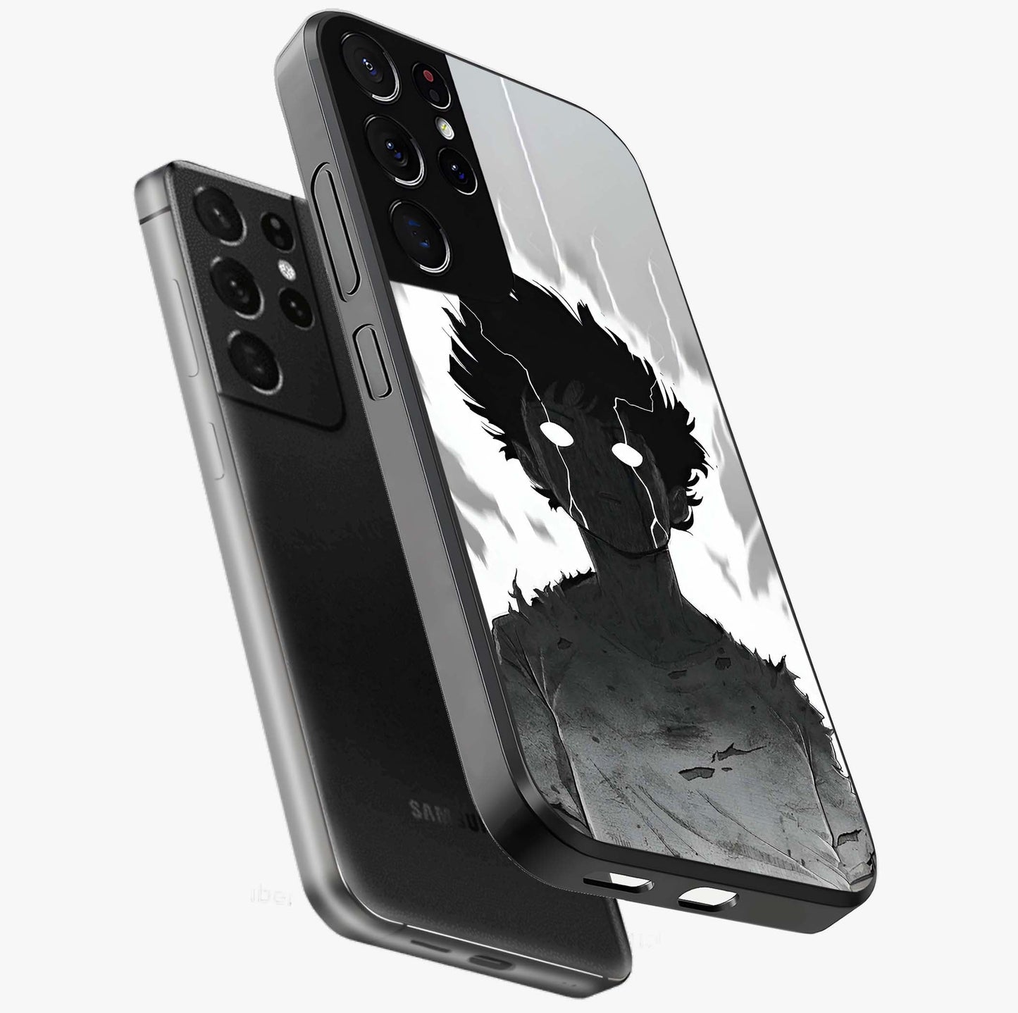 Awakened Inner Rage Glass Case displayed in angled mockup highlighting powerful graphic design and bold artistic theme.