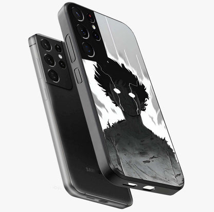 Awakened Inner Rage Glass Case displayed in angled mockup highlighting powerful graphic design and bold artistic theme.