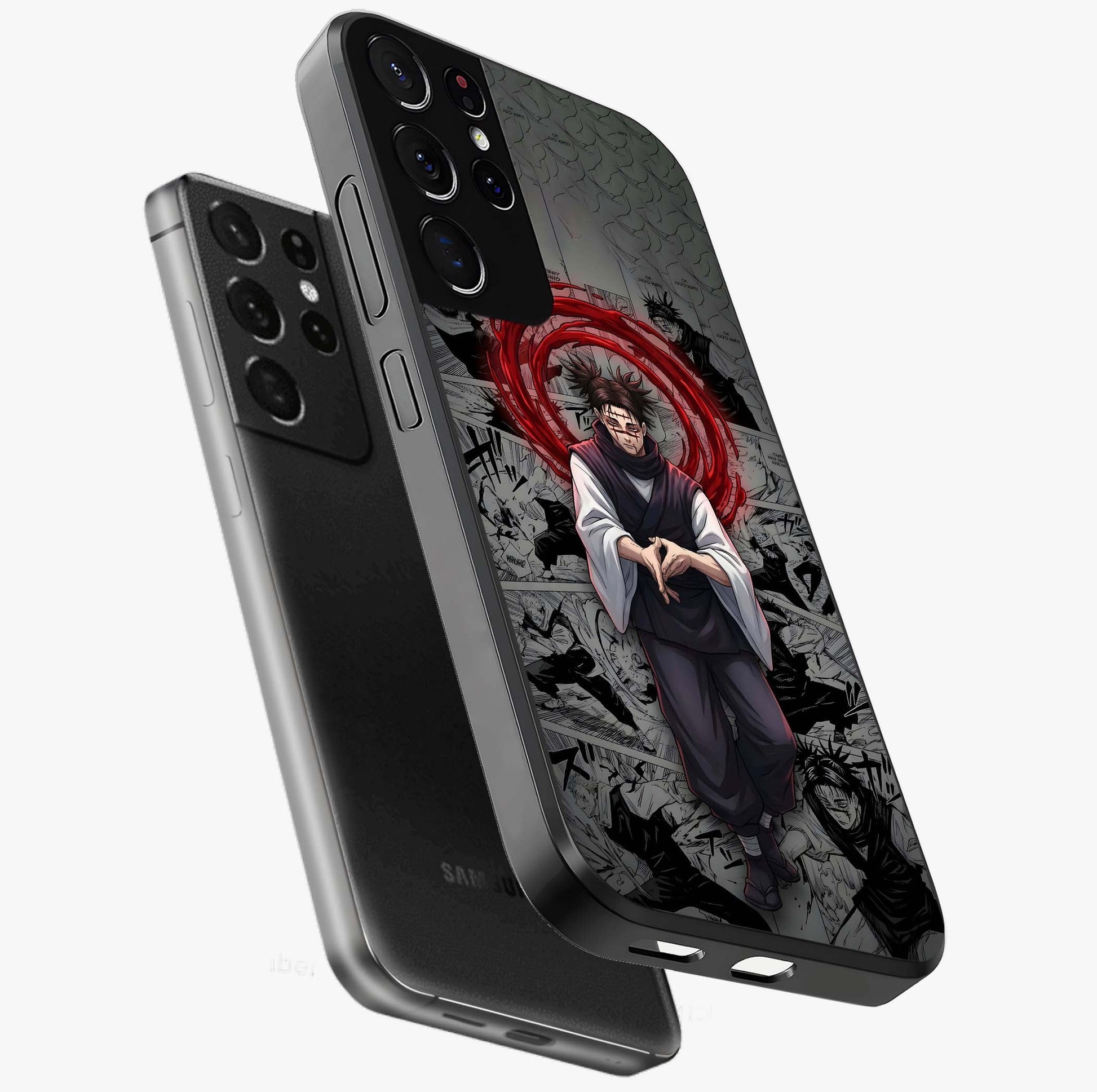 Cursed Ritual Ascension Glass Case displayed in angled mockup highlighting mystical ritual illustration with supernatural aesthetic.