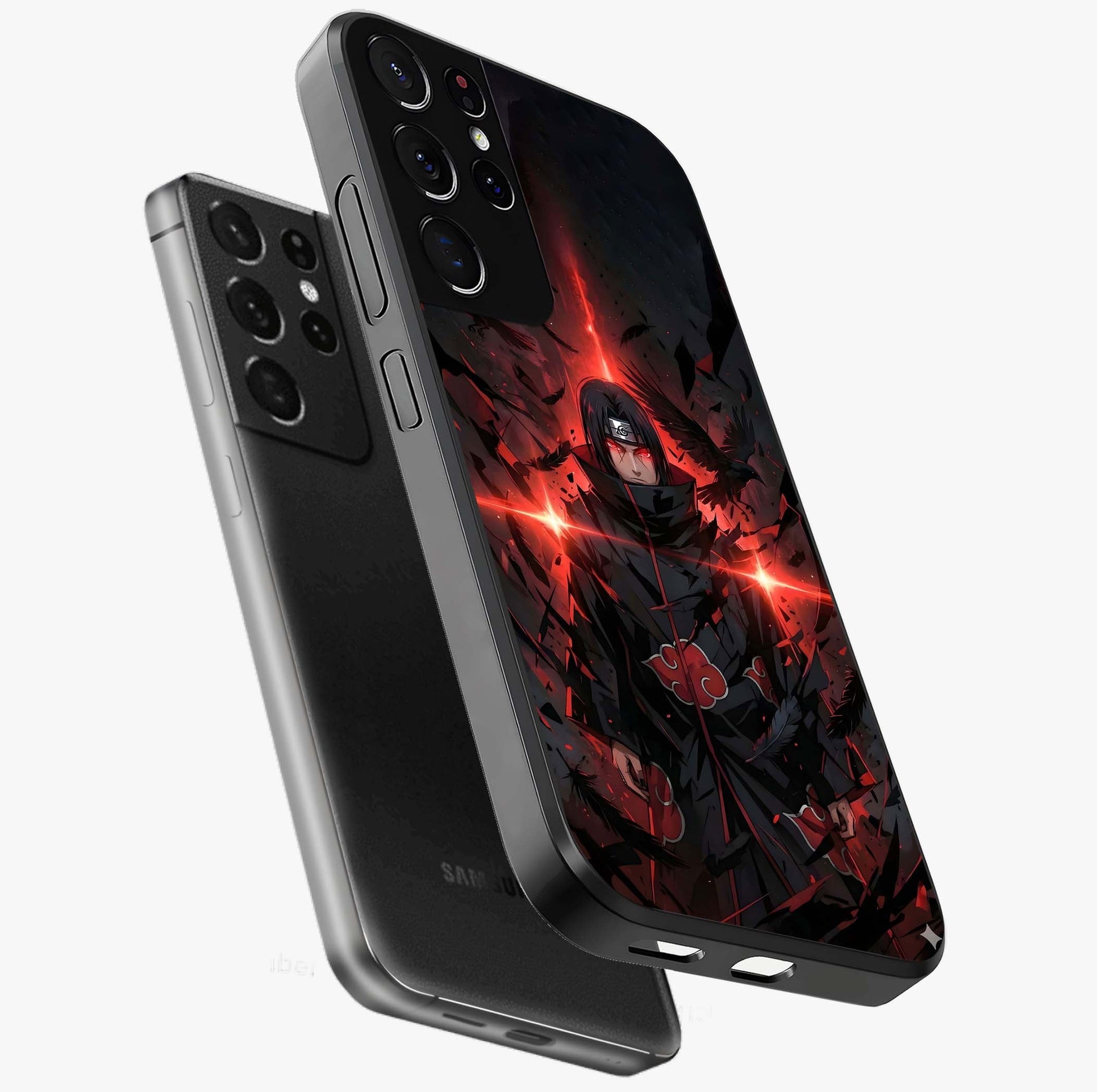 Focused Blade Discipline Glass Case displayed in angled mockup highlighting clean minimal text artwork with modern aesthetic style.