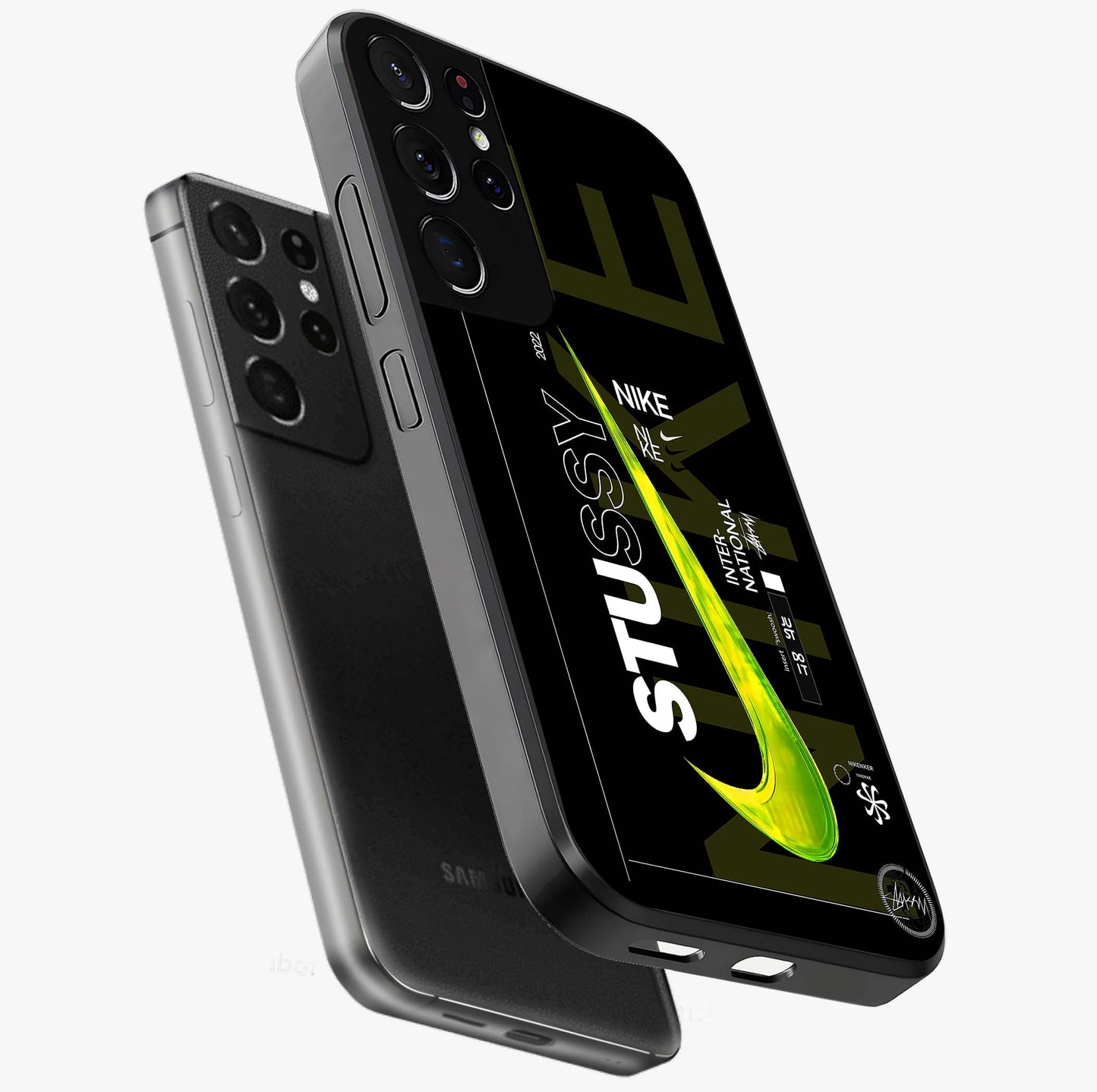 Neon Street Edition Glass Case displayed in angled mockup highlighting vibrant urban design with bold street aesthetic.