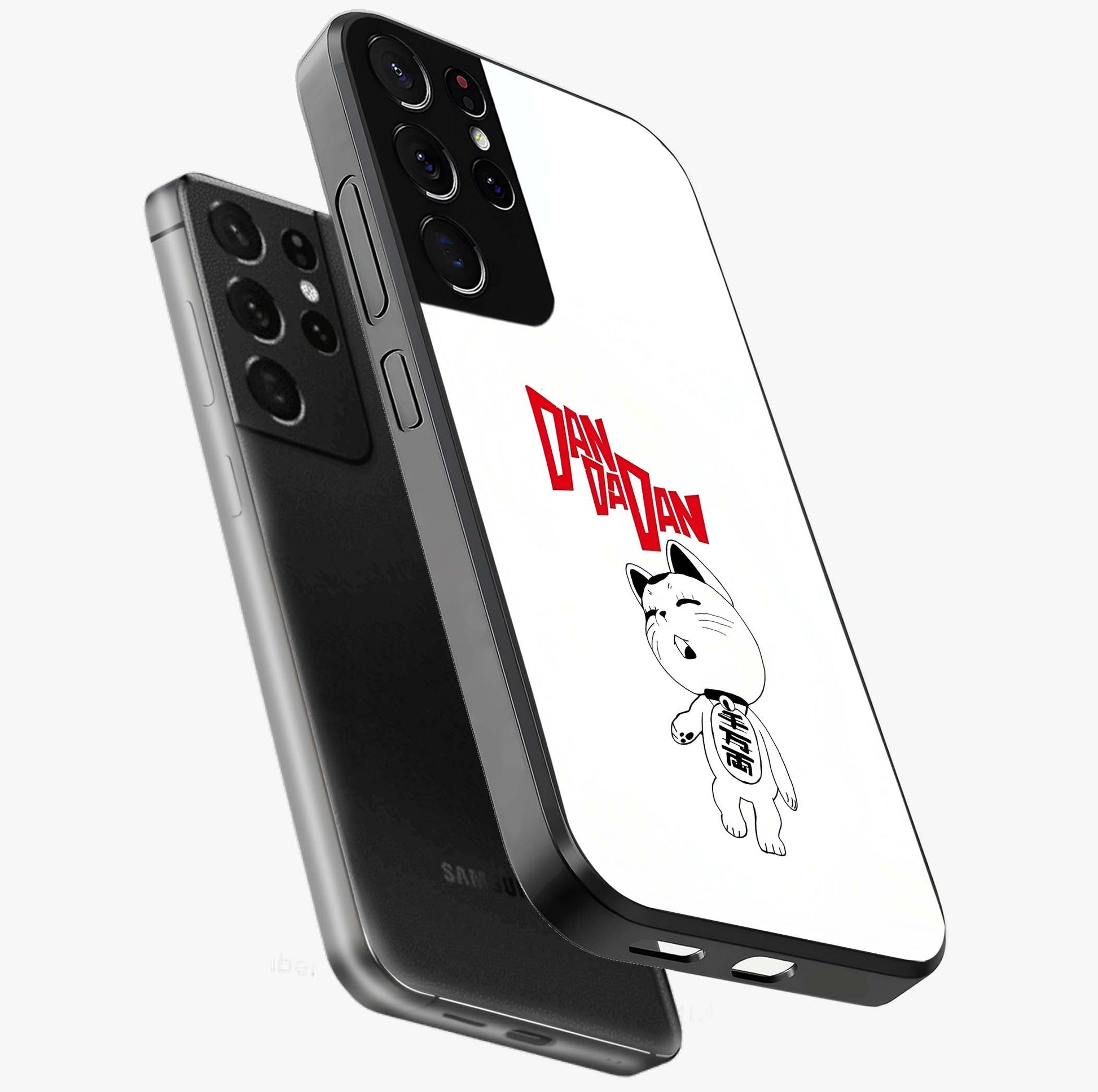 Playful Spirit Charm Glass Case displayed in angled mockup highlighting lively decorative design with playful aesthetic style.