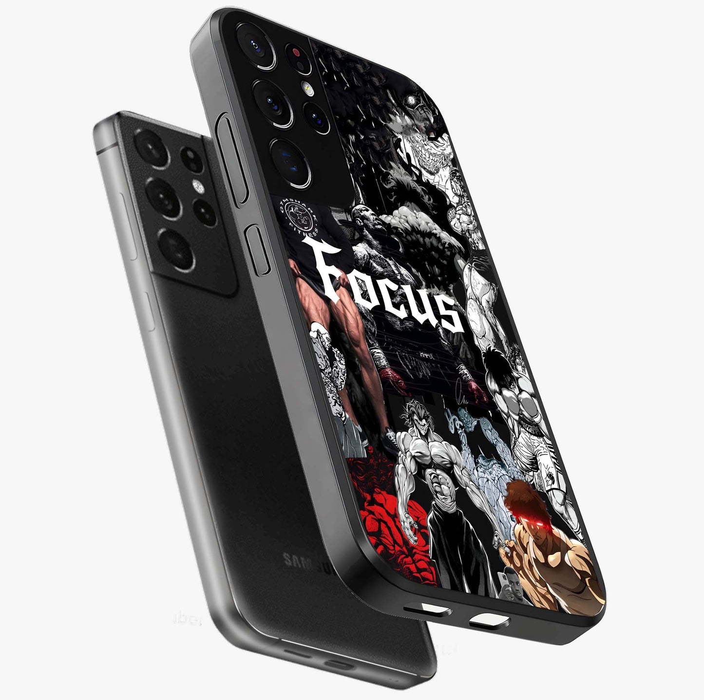 Relentless Power Focus Glass Case displayed in angled mockup highlighting bold statement design with modern aesthetic style.