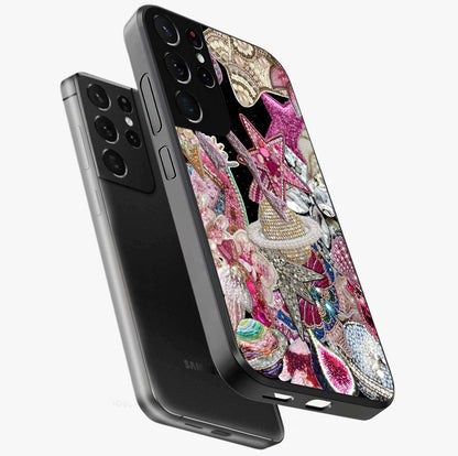 Starlit Jewel Dream Glass Case displayed in angled mockup highlighting glowing celestial jewel design with dreamy aesthetic.