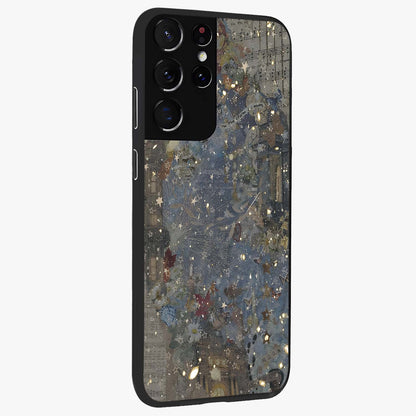 Aesthetic Astrolophia Glass Case upright view showcasing soft aesthetic theme with stylish modern look.