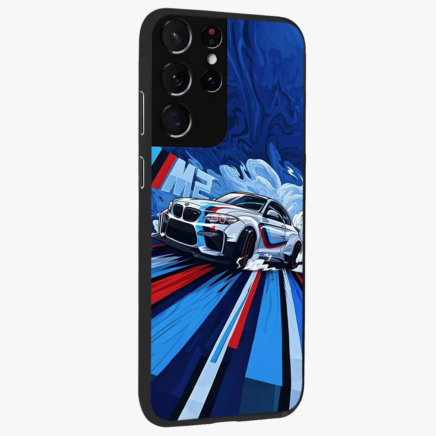 Drift Power Rush Glass Case upright view showcasing high speed racing artwork with bold automotive theme.