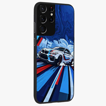 Drift Power Rush Glass Case upright view showcasing high speed racing artwork with bold automotive theme.