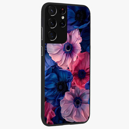 Flower Paper Art Pattern Glass Case upright view showcasing decorative paper floral artwork with creative craft style.