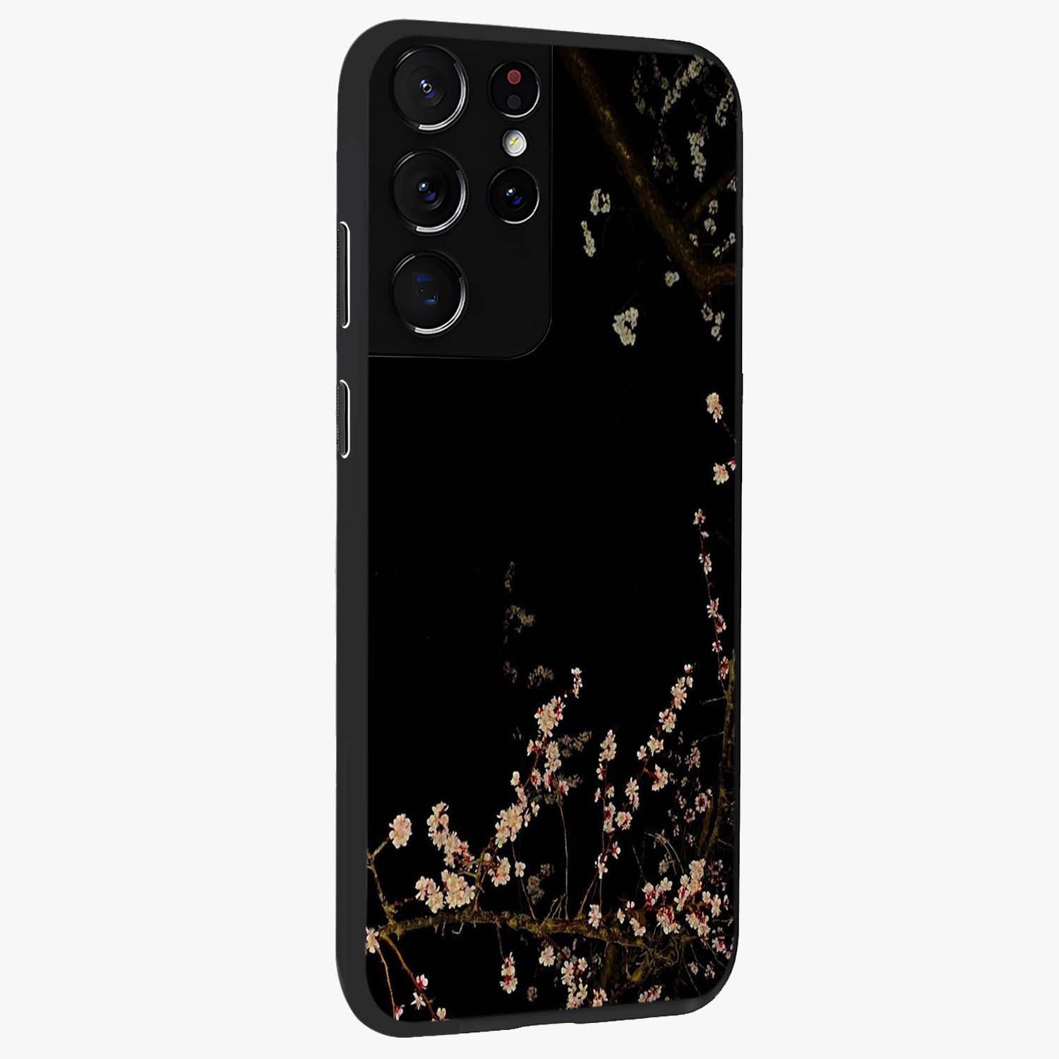Petal Moon Light With Custom Name Glass Case upright view showcasing elegant floral moon artwork with personalized aesthetic.