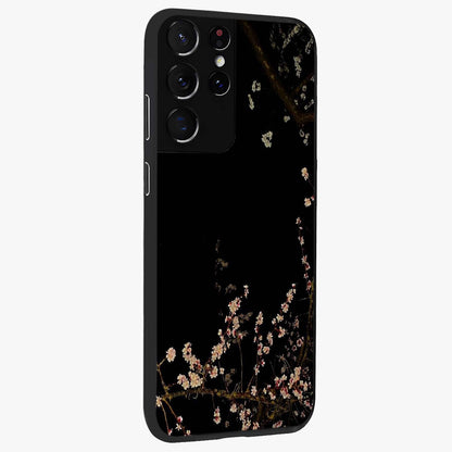 Petal Moon Light With Custom Name Glass Case upright view showcasing elegant floral moon artwork with personalized aesthetic.