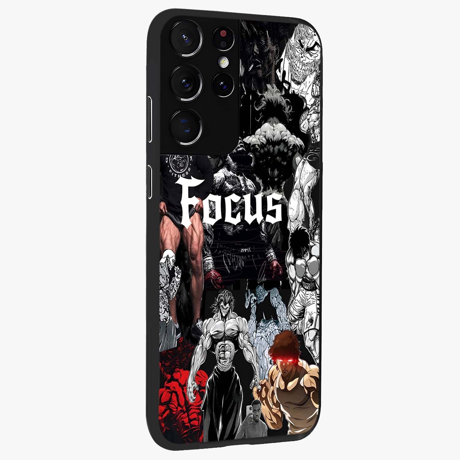 Relentless Power Focus Glass Case upright view showcasing strong inspirational artwork with powerful focus theme.