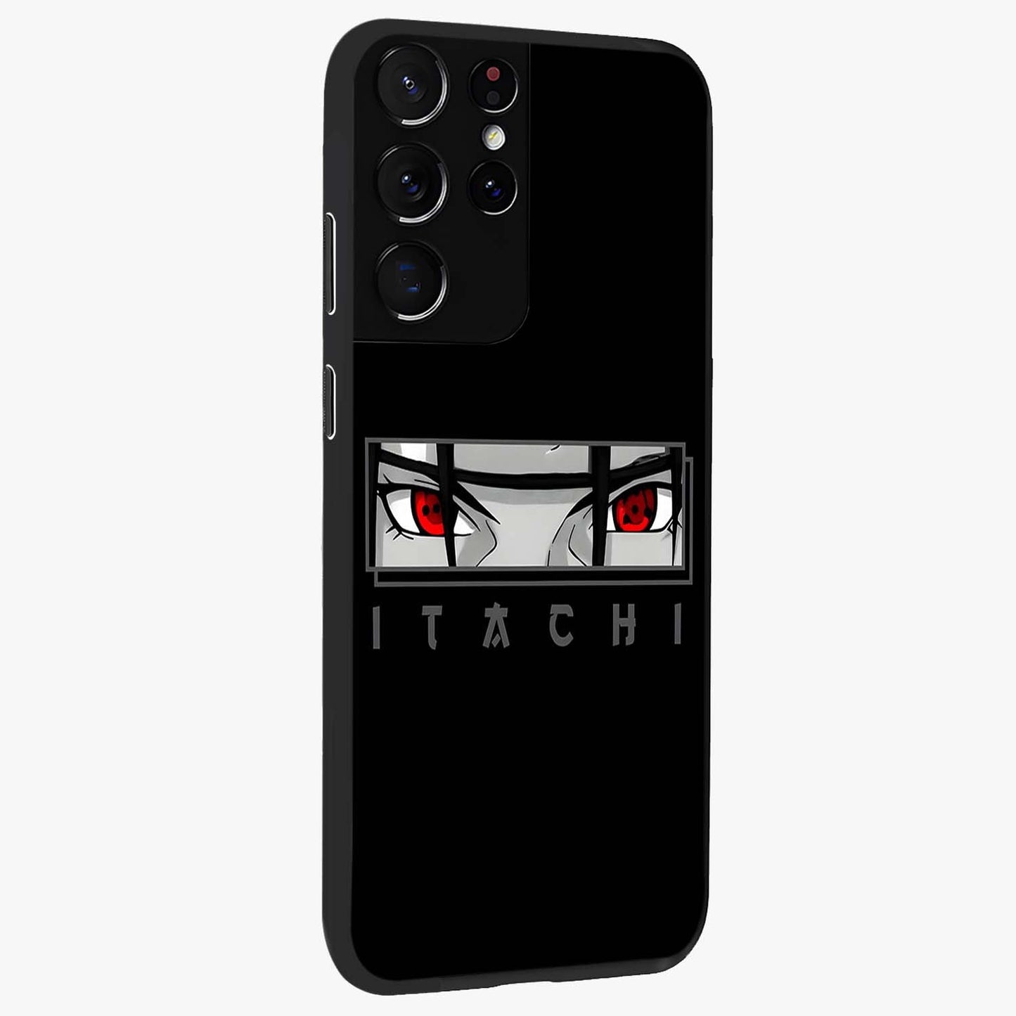 Scarlet Gaze Dominance Glass Case upright view showcasing powerful dramatic artwork with dominant artistic theme.