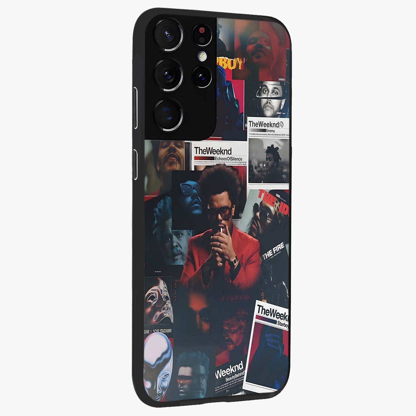 The Weeknd Glass Case upright view showcasing bold music themed artwork with contemporary artistic style.