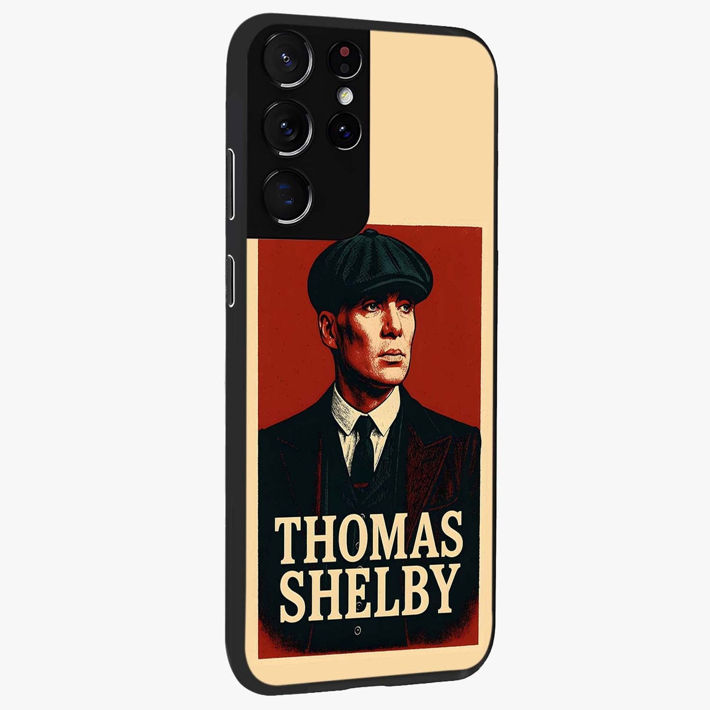 Vintage Mafia Authority Glass Case upright view showcasing dramatic vintage artwork with iconic authority theme.