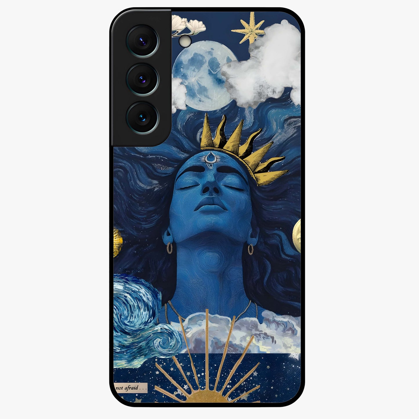 Aesthetic Lord Shiva Glass Case showing flat back view with divine Shiva artwork and glossy glass finish.
