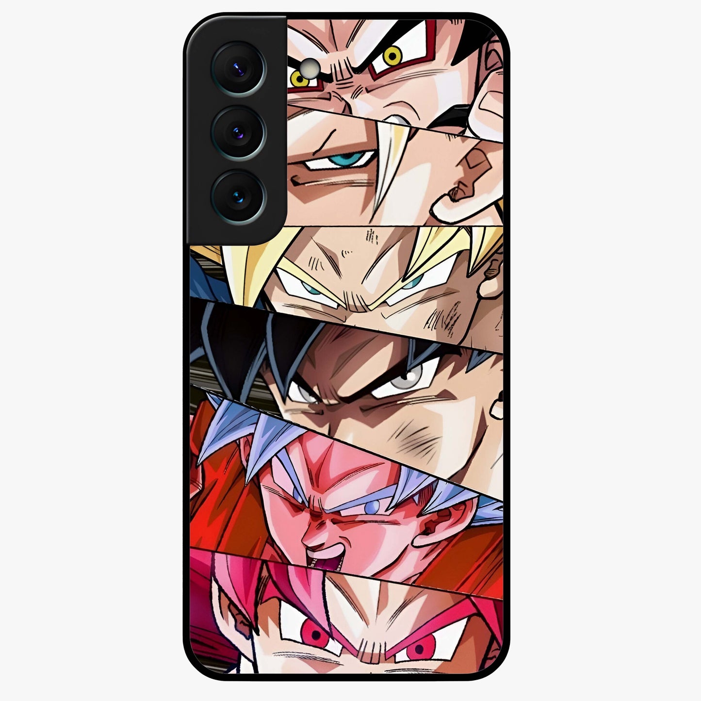 Anime Character Glass Case showing flat back view with vibrant anime artwork and glossy glass finish.