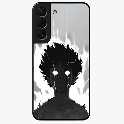 Awakened Inner Rage Glass Case showing flat back view with intense artistic artwork and glossy glass finish.