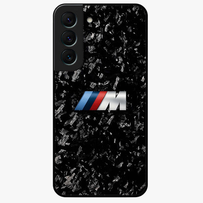 Carbon Speed Mark Glass Case showing flat back view with sporty carbon pattern artwork and glossy glass finish.