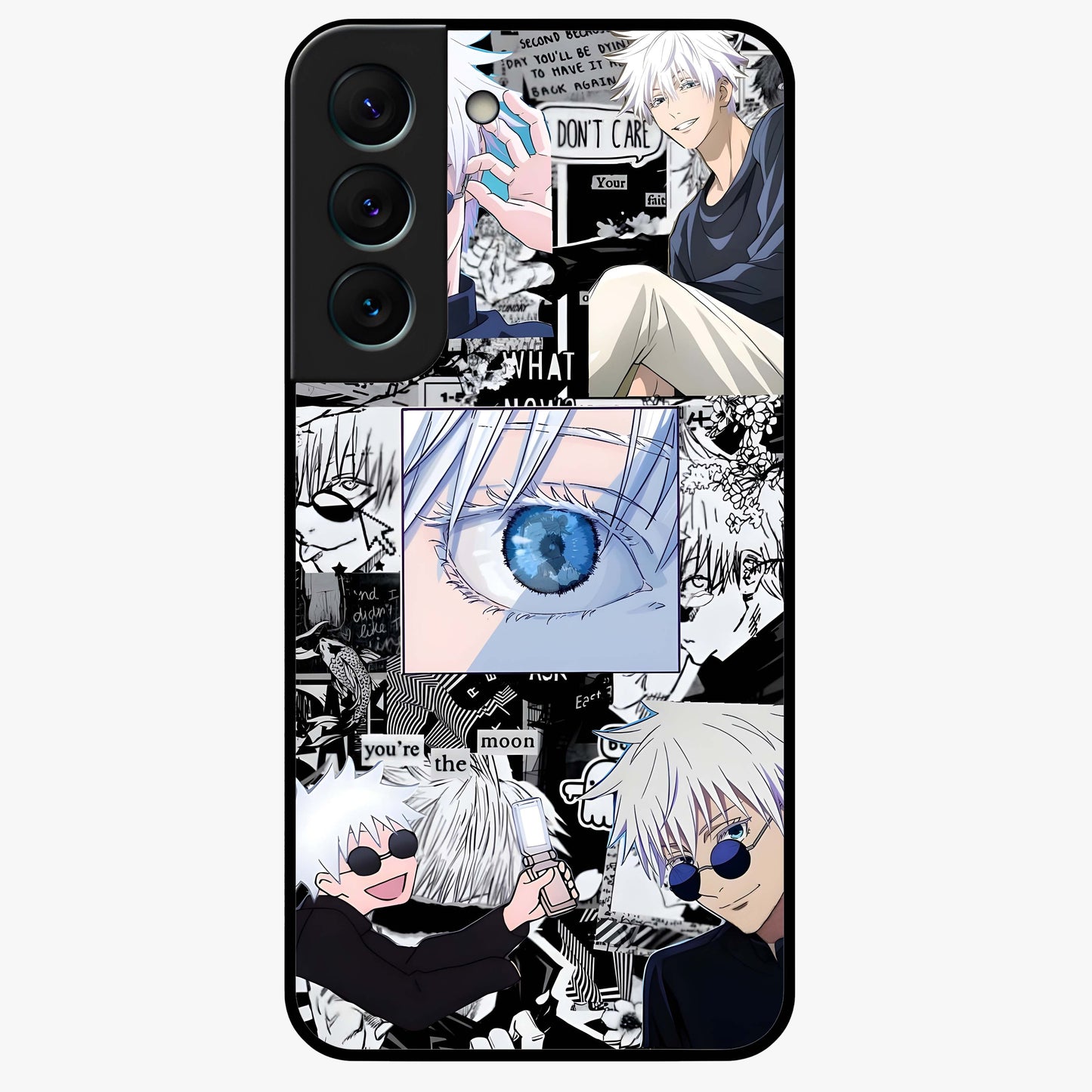 Infinity Sorcerer Chaos Glass Case showing flat back view with mystical sorcerer themed artwork and glossy glass finish.
