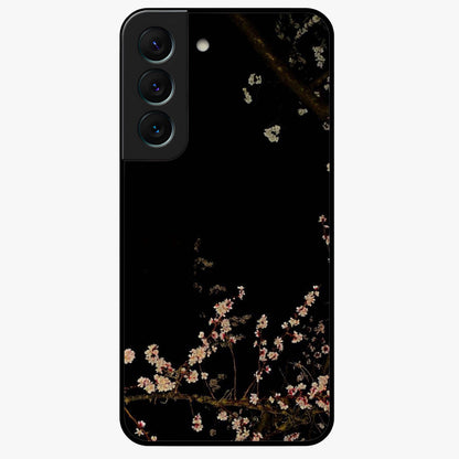 Petal Moon Light With Custom Name Glass Case showing flat back view with floral moonlight artwork and personalized name design.