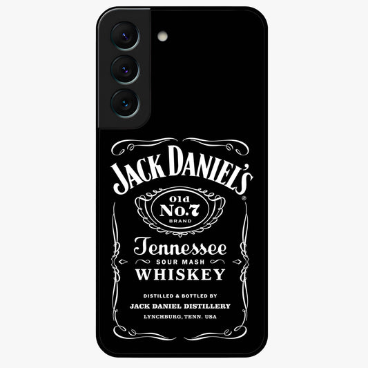 Vintage Whiskey Heritage Glass Case showing flat back view with classic whiskey inspired artwork and glossy glass finish.