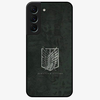 Wings Of Freedom Glass Case showing flat back view with symbolic wings artwork and glossy glass finish.
