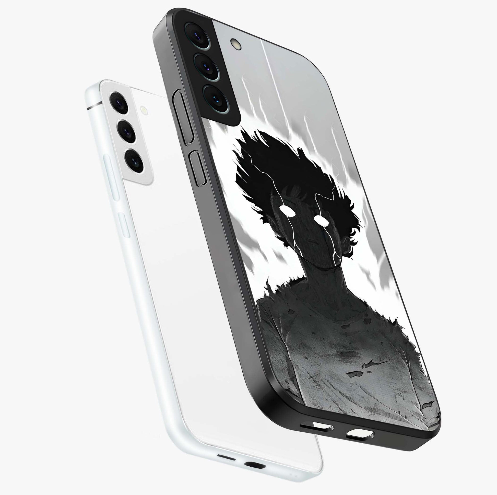 Awakened Inner Rage Glass Case displayed in angled mockup highlighting powerful graphic design and bold artistic theme.
